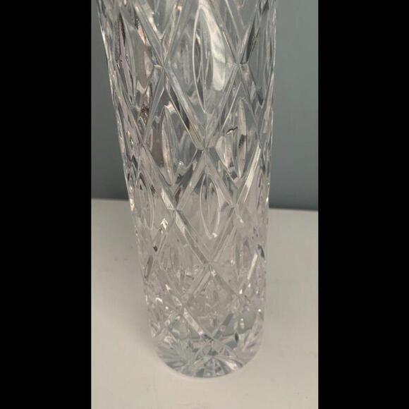 Atlantis Crystal Flower Vase 10.5" Tall ATL14 Collection Vintage MCM Tube - Picture 5 of 15